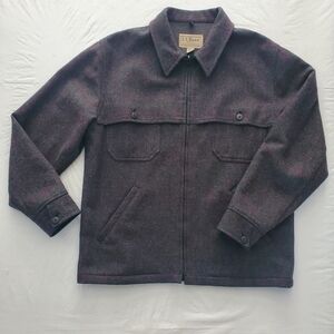 L.L. Bean Men's Wool Maine Guide Jack-shirt - Dark Gray Medium